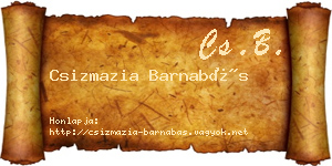 Csizmazia Barnabás névjegykártya